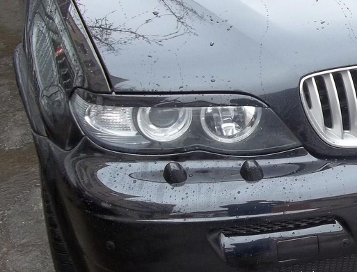 Вії на фари BMW Х5 E53 (04-06 р.в.) у чорному глянці тюнінг фото