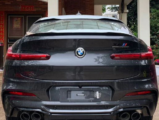 Спойлер BMW X4 G02 стиль M4 черный глянцевый (ABS-пластик) тюнинг фото