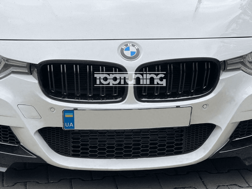 Решітка радіатора, ніздрі на БМВ F30 / F31 стиль М3 чорний глянець тюнінг фото