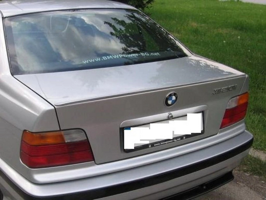 Спойлер на BMW Е36 стиль М3 черный глянцевый ABS-пластик тюнинг фото