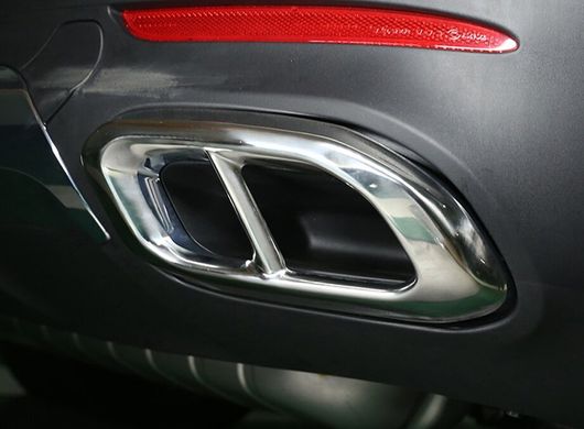 Хромовані накладки на глушитель для Mercedes X253 W167 V167 X167 тюнінг фото