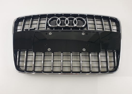 Решітка радіатора Audi Q7 стиль SQ7 чорна + хром (10-15 р.в.) тюнінг фото