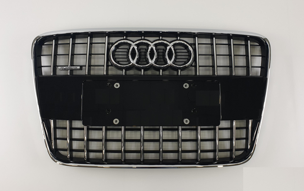 Решітка радіатора Audi Q7 стиль SQ7 чорна + хром (10-15 р.в.) тюнінг фото