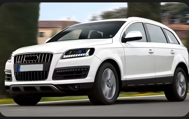 Оптика передняя, фары Audi Q7 LED (06-09 г.в.) на заводской ксенон без AFS тюнинг фото