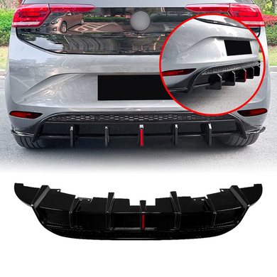 Накладка заднего бампера Volkswagen ID.3 черный глянец (19-23 г.в.) тюнинг фото