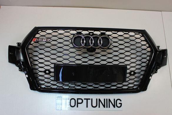 Решітка радіатора Ауді Q7 стиль RSQ7, чорна глянсова (2015-...) тюнінг фото