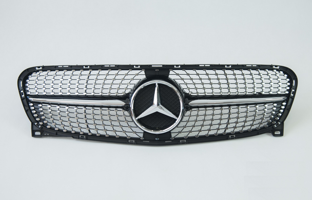 Решітка радіатора Mercedes X156 стиль Diamond Black (13-16 р.в.) тюнінг фото