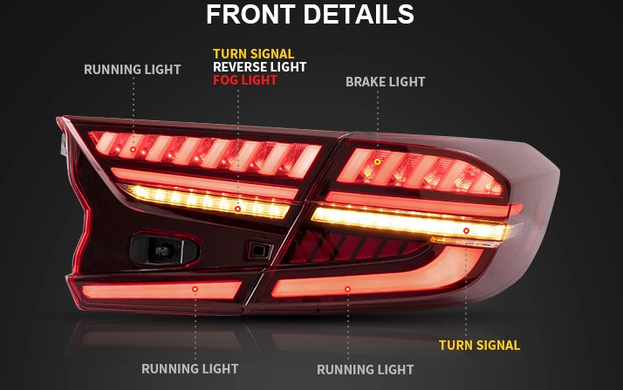 Оптика задня, ліхтарі на Honda Accord X тюнінг фото