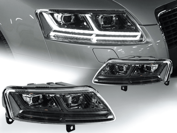Оптика передняя, светодиодные фары Audi A6 C6 (2004-2011) тюнинг фото