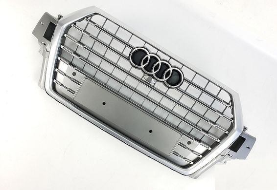 Решетка радиатора Audi Q7 SQ7 хром (2015-...) тюнинг фото