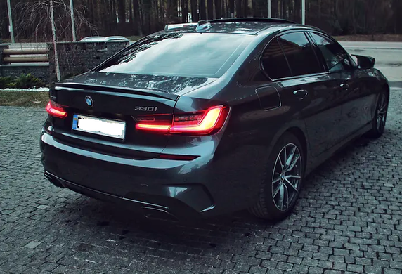 Спойлер багажника BMW G20 стиль М3 черный глянцевый тюнинг фото