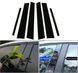 Молдинги дверных стоек BMW E60 черные тюнинг фото
