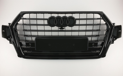 Решітка радіатора Audi Q7 стиль SQ7 чорна (2015-...) тюнінг фото