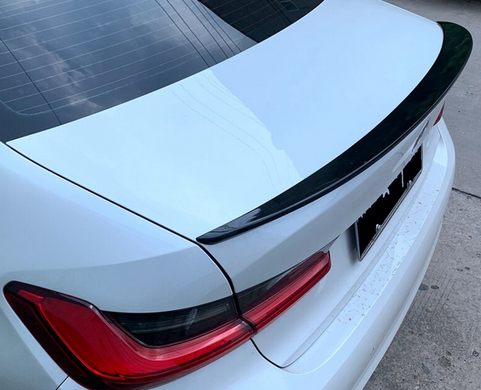 Спойлер багажника BMW G20, стиль Performance черный глянцевый (ABS-пластик) тюнинг фото