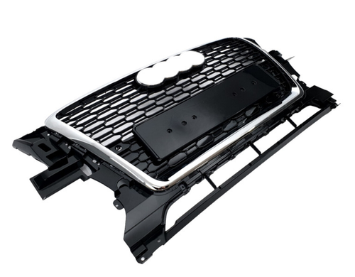 Решетка радиатора Ауди Q5 8R в стиле RSQ5 80A, черная + хром (08-12 г.в.) тюнинг фото