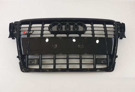 Решітка радіатора Ауді A4 B8 S4 чорна глянсова (08-11 р.в.) тюнінг фото