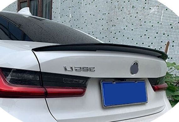 Спойлер багажника BMW G20, стиль Performance чорний глянсовий (ABS-пластик) тюнінг фото