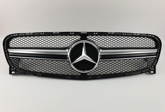 Решітка радіатора Mercedes X156 стиль AMG Matte Chrome (13-16 р.в.) тюнінг фото