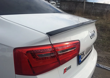 Ліпспойлер на кришку багажника Audi A6 С7 седан (склопластик) тюнінг фото