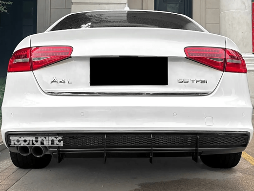 Накладка (протектор) заднего бампера Audi A4 B8.5 Sline (2013-2016 г.в.) тюнинг фото