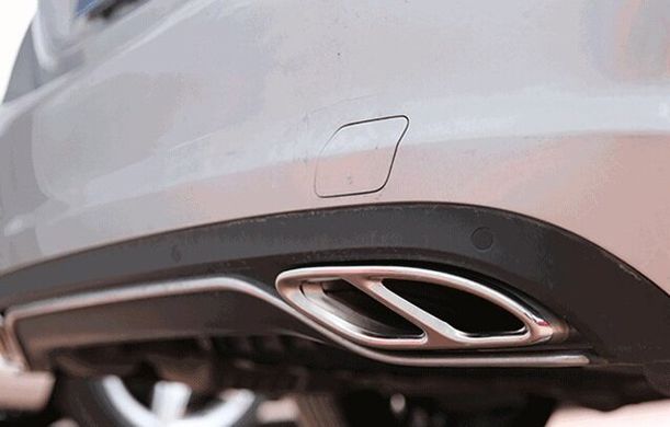Хромовані накладки на глушитель для Mercedes тюнінг фото