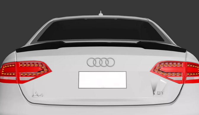Спойлер на Audi A4 B8 стиль М4 ABS-пластик (08-12 г.в.) тюнинг фото