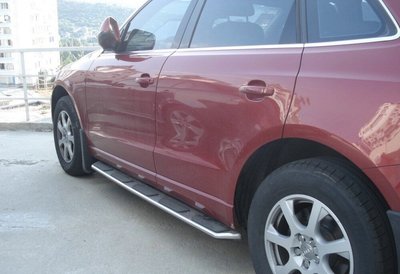 Пороги, подножки боковые Audi Q5 (08-16 г.в.) тюнинг фото