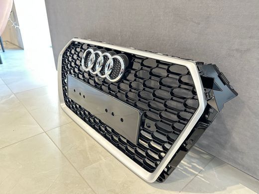 Решітка тюнінгова для Ауді A4 B9 в стилі RS4 хром тюнінг фото