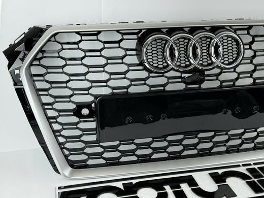 Решітка тюнінгова для Ауді A4 B9 в стилі RS4 хром тюнінг фото