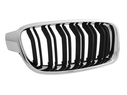Решетка радиатора, ноздри на БМВ F30/F31 стиль М3 (черный + хром) тюнинг фото