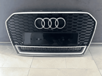 Решітка радіатора Ауді A6 C7 стиль RS6, Черний + хром  (14-18 р.в.) тюнінг фото