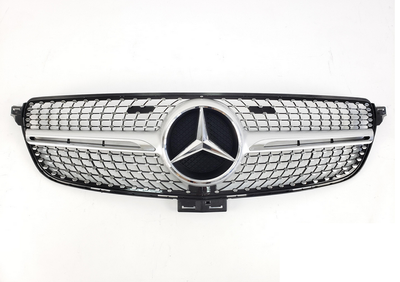 Решетка радиатора Mercedes W166 стиль Diamond Silver (2015-2018) тюнинг фото