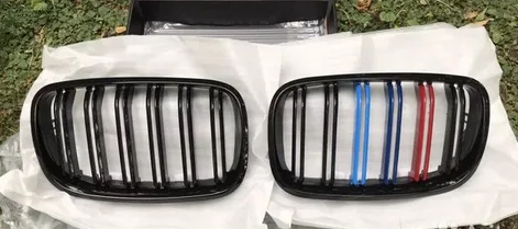 Решітка радіатора BMW X5 Е70, X6 E71 м стиль, триколор тюнінг фото