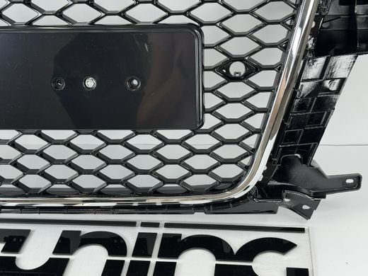 Решітка радіатора Audi Q3 RSQ3 чорна + хром рамка (11-15 р.в.) тюнінг фото