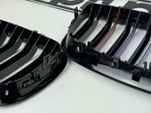 Решетка радиатора BMW X5 Е70, X6 E71 м стиль, триколор тюнинг фото