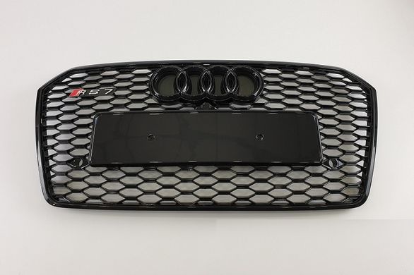 Решітка радіатора Ауді A7 G4 RS7, чорна глянсова (14-17 р.в.) тюнінг фото