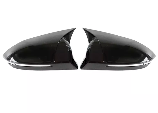 Накладки на зеркала Hyundai Tucson 4 черный глянец (2020-...) тюнинг фото