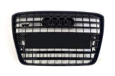 Решітка радіатора Audi A8 S8 чорна глянець (10-14 р.в.) тюнінг фото