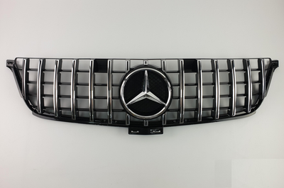 Решетка радиатора Mercedes W166 стиль GT Chrome Black (11-15 г.в.) тюнинг фото