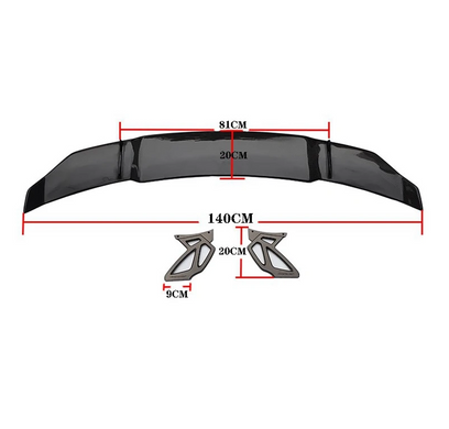 Спойлер багажника для Audi BMW Mercedes стиль GT в чорний глянсовий тюнінг фото