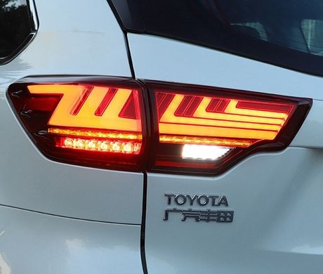Оптика задняя, фонари на Toyota Highlander II красные (14-17 г.в.) тюнинг фото