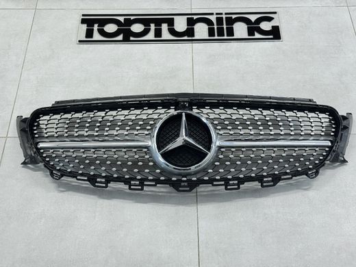 Решетка радиатора Mercedes W213 Diamond Black тюнинг фото