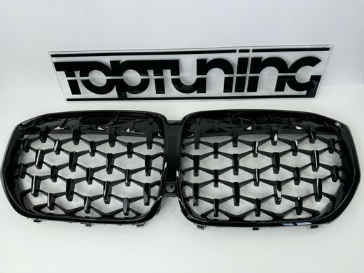 Решітка радіатора на BMW X5 G05 стиль Diamond Black (19-22 р.в.)  тюнінг фото