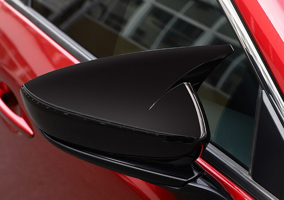 Накладки на дзеркала Mazda 3 AXELA чорний глянець (13-17 р.в.) тюнінг фото