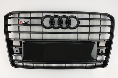 Решітка радіатора Audi A8 S8 чорний глянець (14-17 р.в.) тюнінг фото