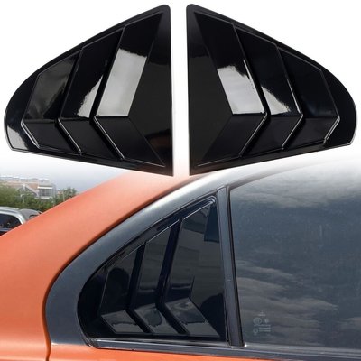Накладки (жабры) на окна задних дверей Mitsubishi Lancer X чорные глянцевые тюнинг фото