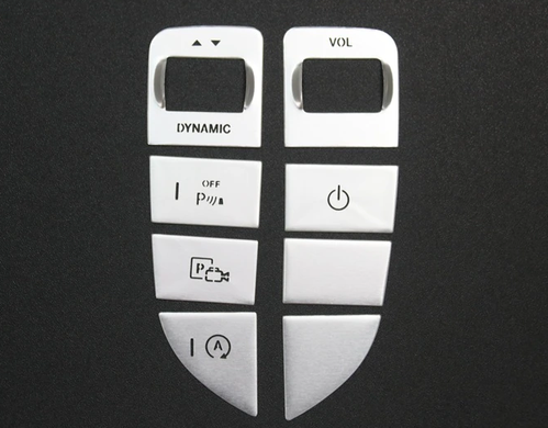 Накладки на кнопки мультимедійного центру Mercedes Benz E Class W213 тюнінг фото