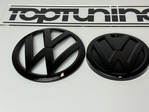 Комплект емблем фольксваген для VW Golf MK7, чорний глянець тюнінг фото