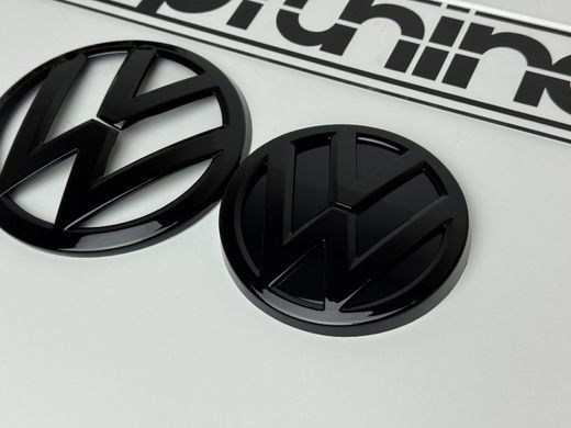 Комплект емблем фольксваген для VW Golf MK7, чорний глянець тюнінг фото