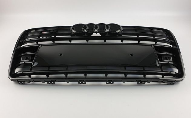 Решетка радиатора Audi A8 S8 черный глянец (14-17 г.в.) тюнинг фото